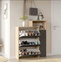 Hanah Home Ico3-Sa Armario para zapatos Roble y antracita